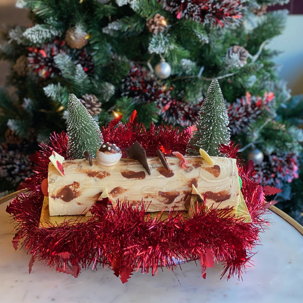 Buche de Noel (Pear caramel mousse)